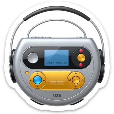 circular walkman sticker