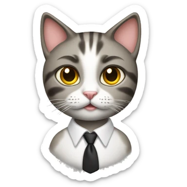 female cat /  brief case sticker
