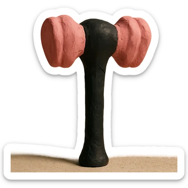 BLACKPINK-inspired gothic lightstick, no hearts, textured and bold, black and pink sticker