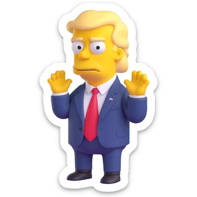 the Simpson Trump character sticker