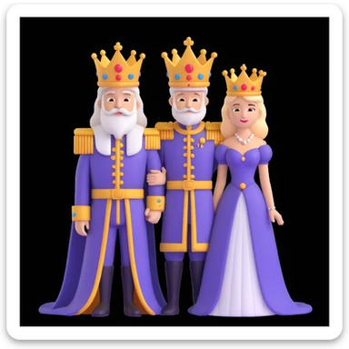 disney king and queen posing sticker