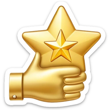Thumbs up with a star, indicating good job sticker