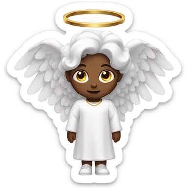 Angel with horns and halo sticker