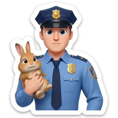 police bad bunny sticker