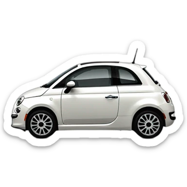 Fiat 500 2014 white sticker