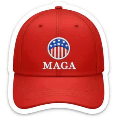 Hat with MAGA sticker