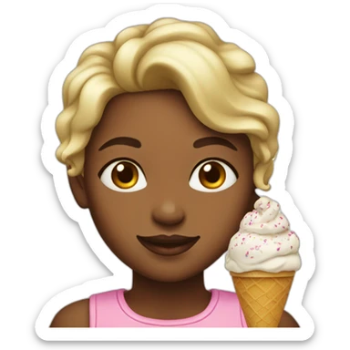 girl will settle for some ice cream though sticker