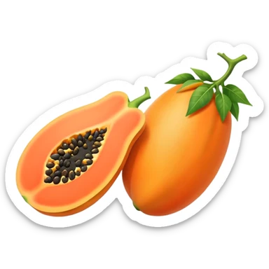 Picturesque papaya sticker