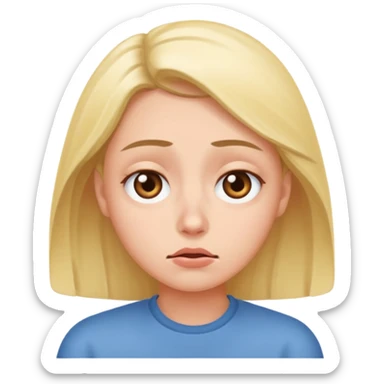 Eye rolling while sighing sticker