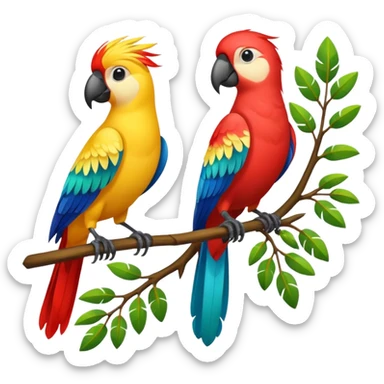Jungle birds sticker
