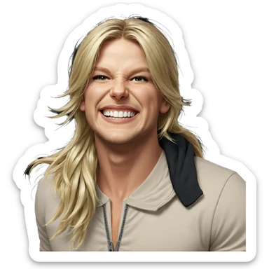 blonde male smiling portrait sticker