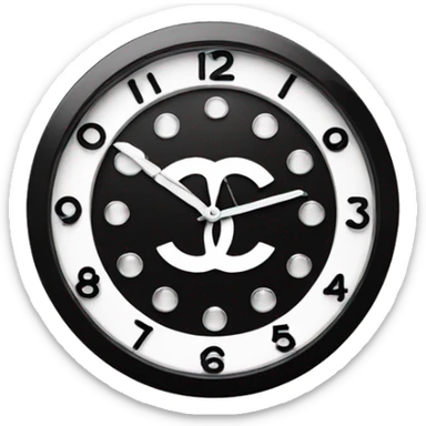 Chanel logo Clock sticker