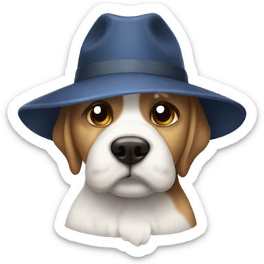 Perro con un lazo  sticker