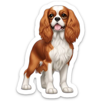  Cavalier King Charles Spaniel full body stand up sticker