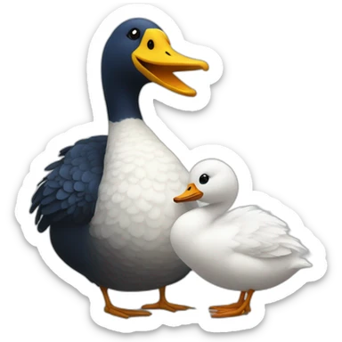 Pato y cisne sticker