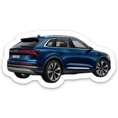 Dark blue Audi E-Tron with alloy rims sticker