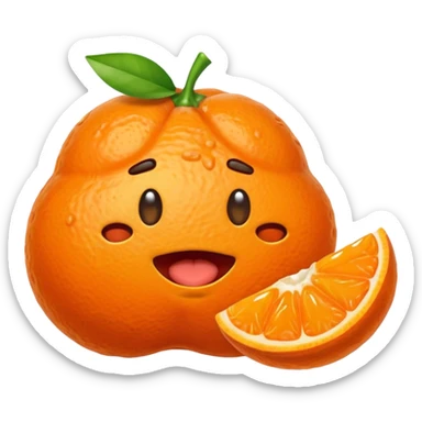 caca qui mange une clémentine sticker