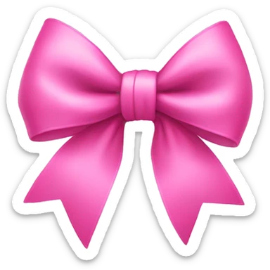 Pink bow sticker