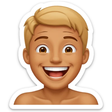 He raised his hand to his mouth and said, "Lolololol"  sticker