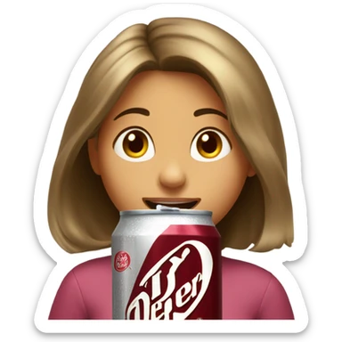 Chugging dr pepper girl sticker