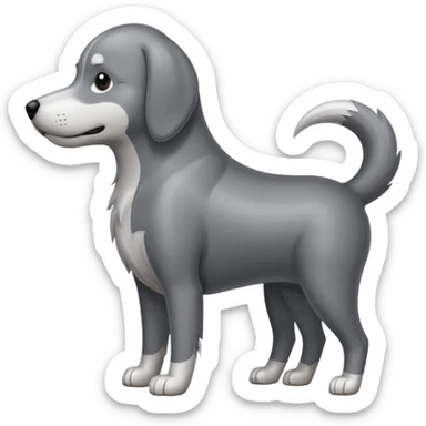 
dog's iron tail sticker