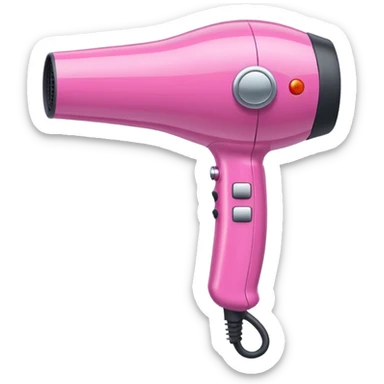 pink hair dryer sticker