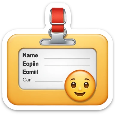 Only remove the word 'Name' from the name tag and keep everything else the exact same without any changes sticker