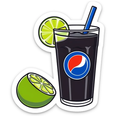 Black pepsi max with lime bites 1,5 limes sticker