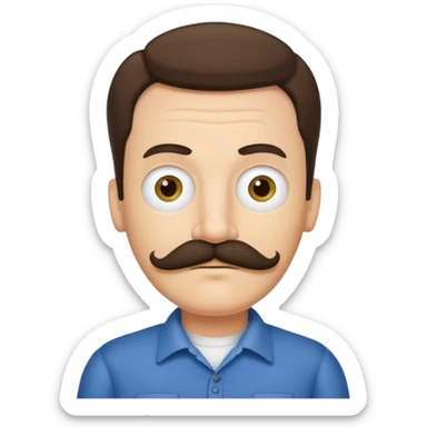 Roger from American dad with a moustache sticker
