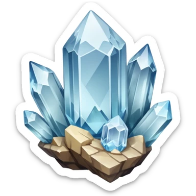 raw quartz crystal sticker