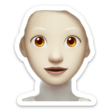 À albino Na’vi whit red eye from the movie avatar sticker