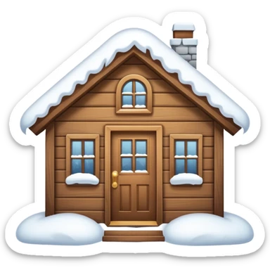 i want a house fully covered with heavy snow, not able to get out emoji. even not able to open door conditio sticker