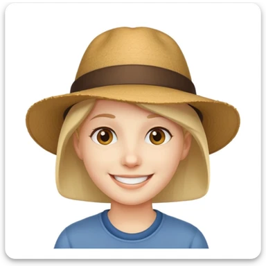 Şapkalı güler yüzlü  sticker