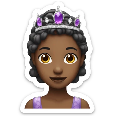 Girl with purple tiara sticker