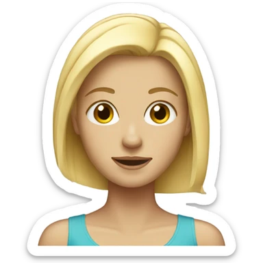 Blonde girl sticker