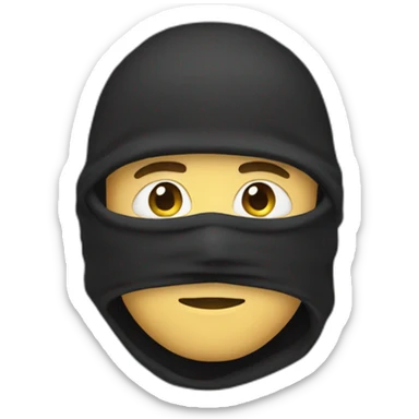 man with a balaclava sticker