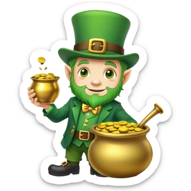 Graffiti leprechaun sticker