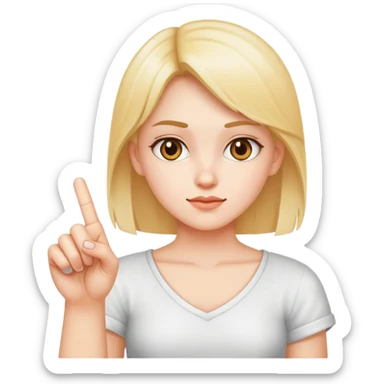 A gurl holding up da middle finger  sticker