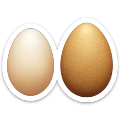 eagle egg compared to chicken egg sticker