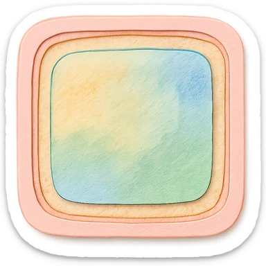 soft pastel hand-sketched outline frame with watercolor background sticker