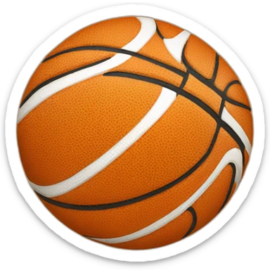 A Basketball with a smile sticker