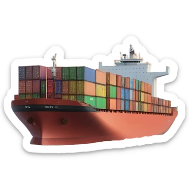 cargo ship sticker