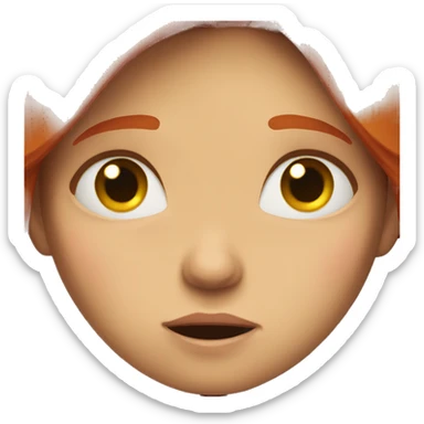 red hair girl sobbing sticker