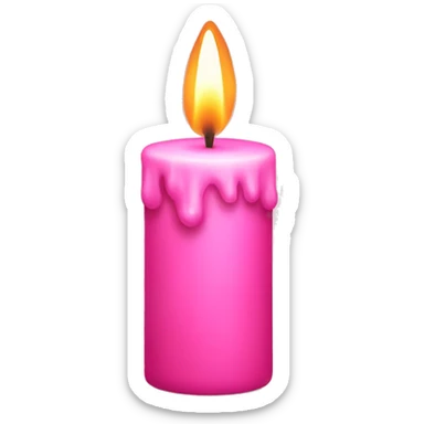 Pink candle sticker