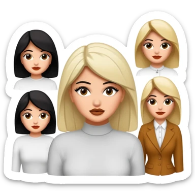 Kyile Jenner beyaz tenli ve düz baddy uzun saç ve dalgalı saçlar sticker