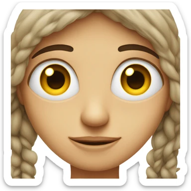 Face with eyes far apart from each other sticker