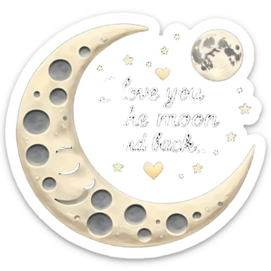 "I love you to the moon and back" exact words?
 sticker