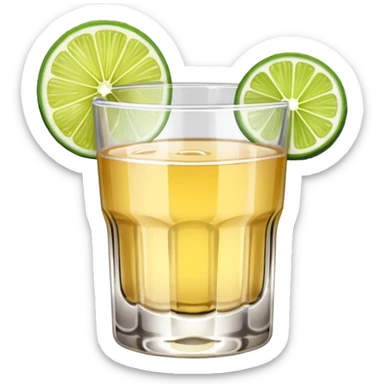 Shot of tequila sticker