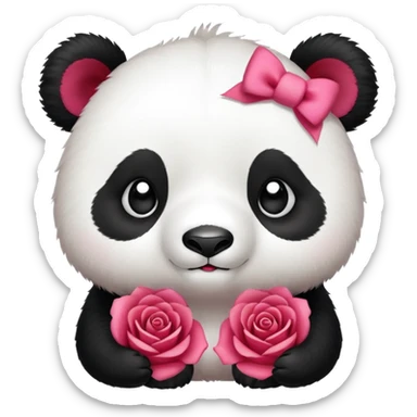 Fais un panda rose  sticker
