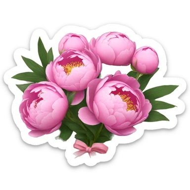 Bouquet of peonies  sticker